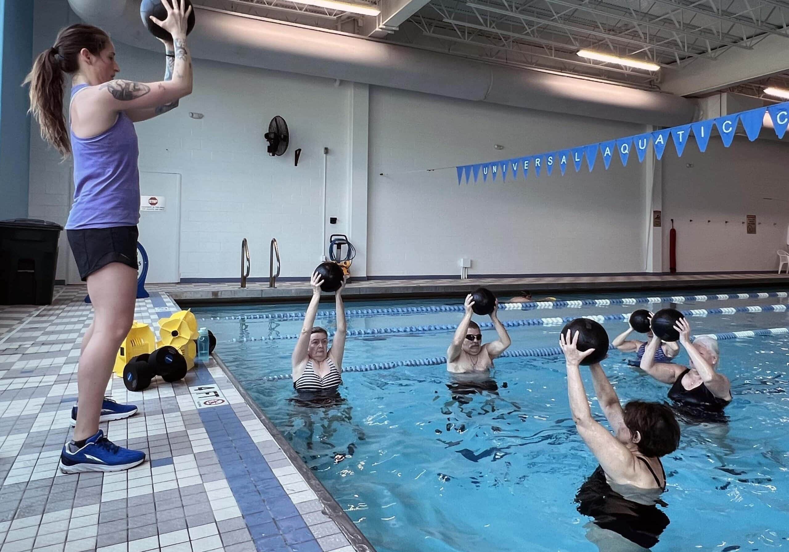 aqua class swimming lessons